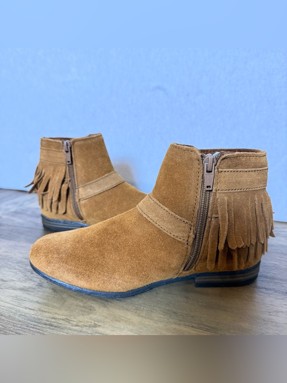 Minnetonka Women’s Rancho Suede Fringe Ankle Boots - Brown - Size 5
